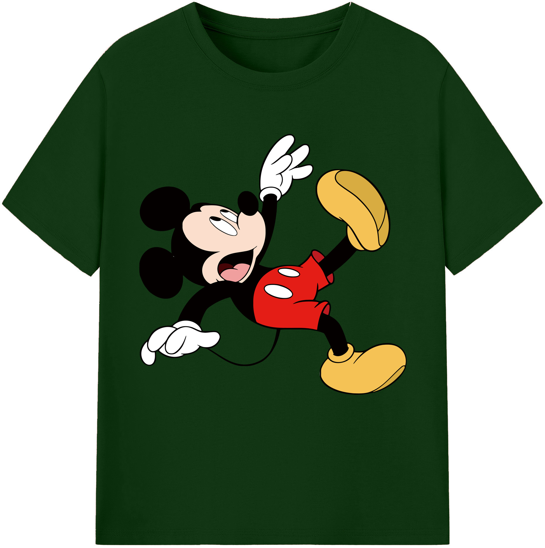 （画像用） ミッキーマウス Mickey Mouse 綿100％半袖Tシャツ（フロントプリント）
